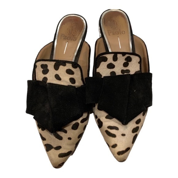 Paolo Shoes - Paolo animal print flat mule size 5